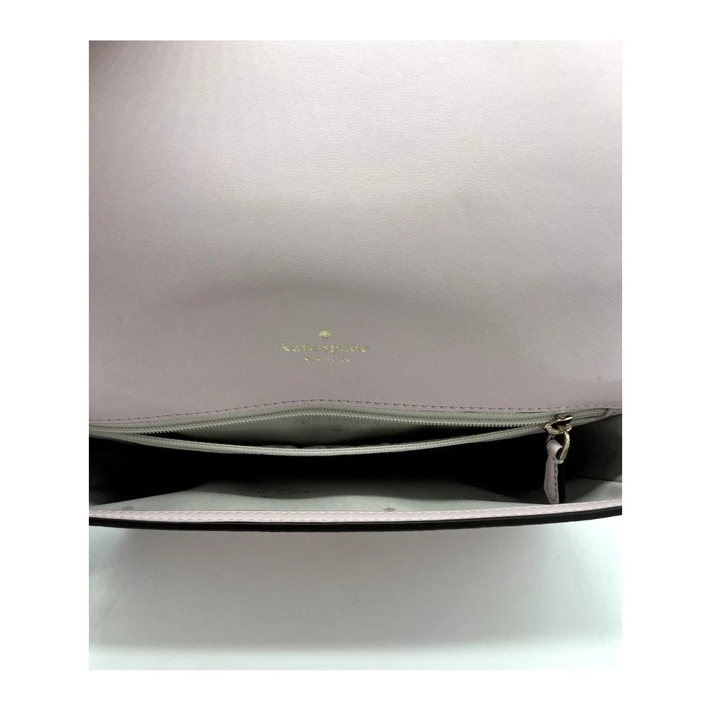 NWT Kate Spade Leno Poweder Pink Small Flip Crossbody Pebbled Leather Pocketbook